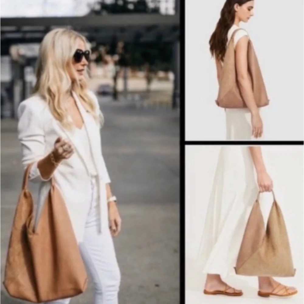 Shiraleah Chicago Arden Tote Bag Anthropologie Tan Saddle - Picture 7 of 8